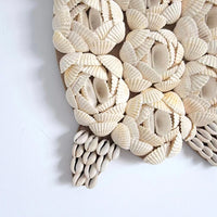 free shipping Seashell Turtle Wall Art - Handcrafted Coastal Nautical Decor | Woven Jute Accent Handmade Seashell & Raffia Turtle Wall Hanging | Coastal Boho Decor Unique Handcrafted Seashell Turtle Wall Hanging | Coastal Boho Nautical Art