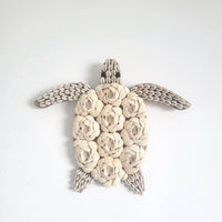 free shipping Seashell Turtle Wall Art - Handcrafted Coastal Nautical Decor | Woven Jute Accent Handmade Seashell & Raffia Turtle Wall Hanging | Coastal Boho Decor Unique Handcrafted Seashell Turtle Wall Hanging | Coastal Boho Nautical Art