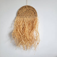 RAFFIA DECORATION-HANDMADE -WALL DECORATION-natural fiber-CROCHET HYACINTH
