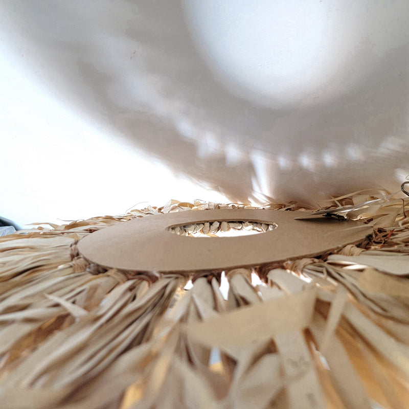 FREE SHIPPING NATURAL FIBER HANGER RAFFIA & PALM LEAF DRIED FLORIA LEAF D40CM WALL DECORATIONS HANDWORK
