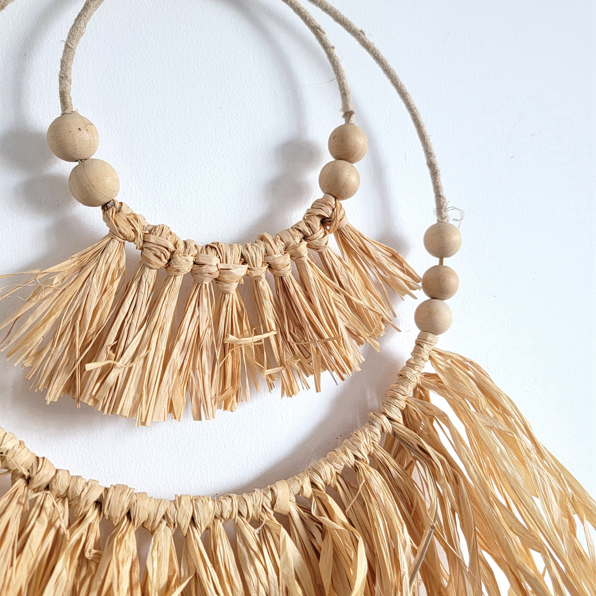WALL DECORATION-RAFFIA HANGER HOME DECOR NATURAL FIBER HANDWORK