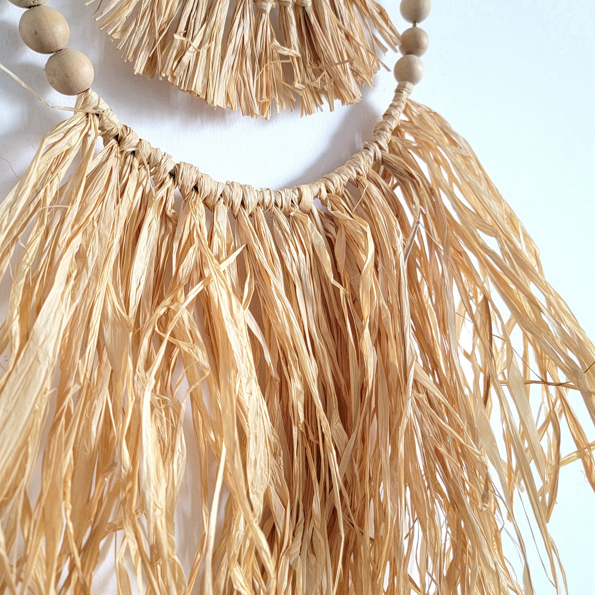 WALL DECORATION-RAFFIA HANGER HOME DECOR NATURAL FIBER HANDWORK