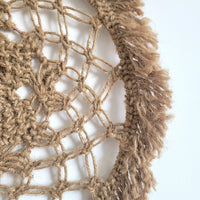 HOME DECOR-HEMP ROPE HANGER-WEAVING HANGER-ROUND SHAPE-D44CM-BOHO STYLE