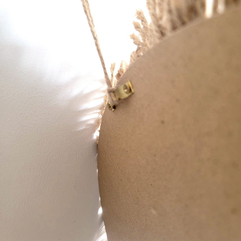Handmade Macrame Mirror Bohemian Space Unique Wall Hanging Hemp rope with shells by handwork decorative mirror