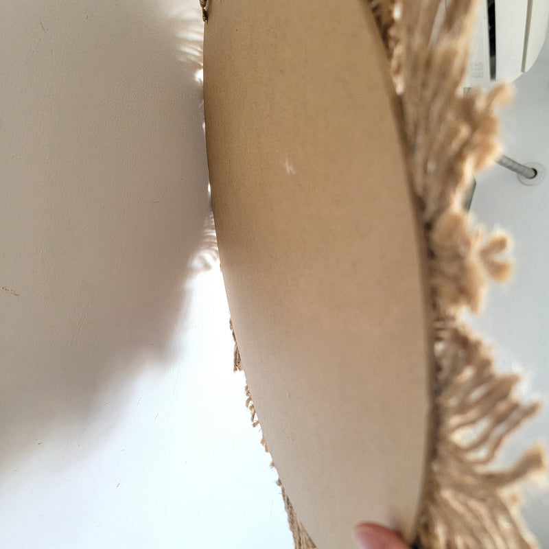 Handmade Macrame Mirror Bohemian Space Unique Wall Hanging Hemp rope with shells by handwork decorative mirror