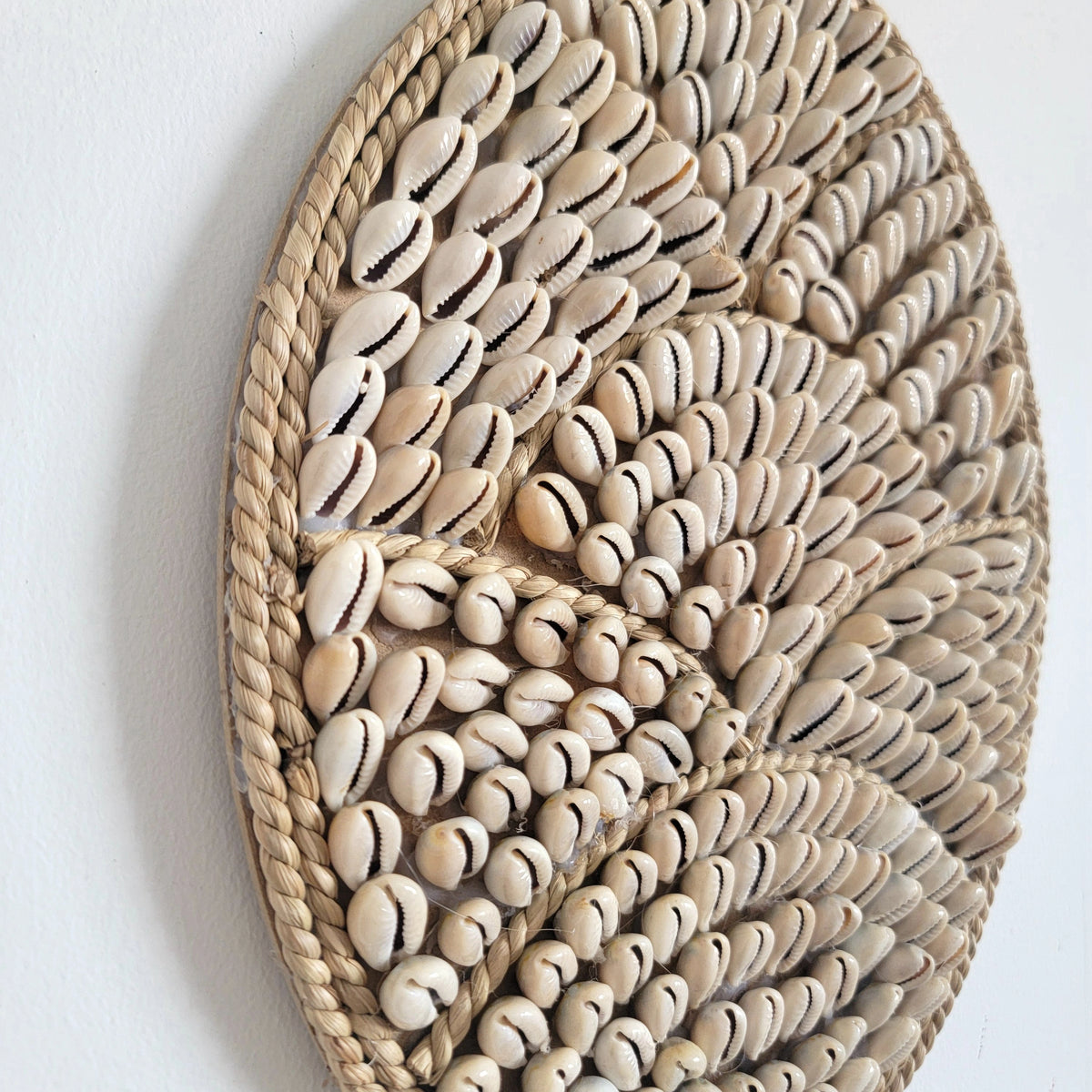 Pineapple Shaped Seashell Wall Art Handwoven Coastal Tropical Decor Boho Coastal Pineapple Wall Hanging | Handmade Seashell & Raffia arts seashells