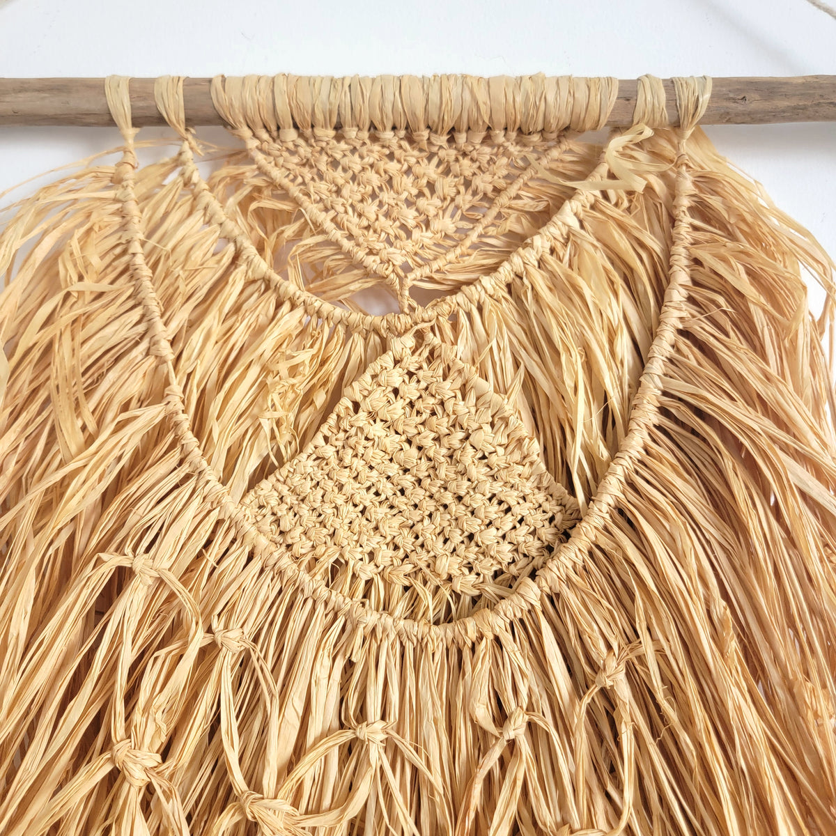 RAFFIA DECORATION-MACRAME-HANDMADE -WEAVING TAPESTRY