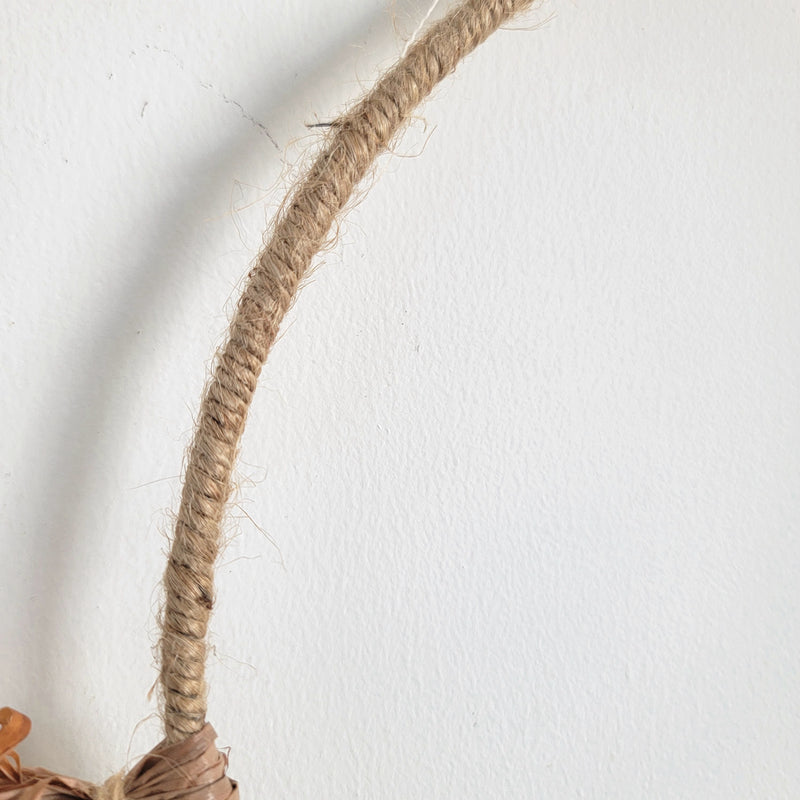 HOME DECORATION RAFFIA DECORATION NATURAL FIBER D25CM, H49CM