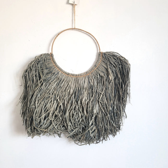 HOME DECORATION RAFFIA DECORATION NATURAL FIBER D25CM, H49CM