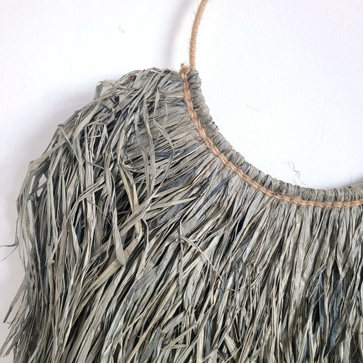 HOME DECORATION RAFFIA DECORATION NATURAL FIBER D25CM, H49CM