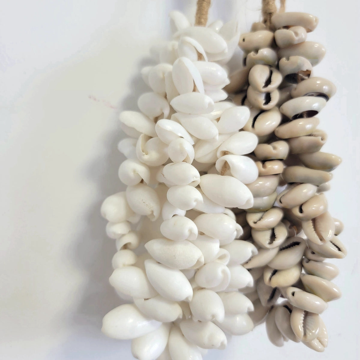 Handmade Cowrie Shell Tassel Wall Hanging | Neutral Boho Coastal Decor