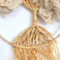 DREAMCATCHER-natural fiber- MACRAME LIFT TREE HANGER-RAFFIA DECORATIONS