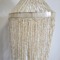 Handcrafted Shell Beaded Chandelier – Coastal Bohemian Lighting