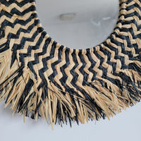 Hand - Woven Rattan Mirror: Elevate Your Space with Bohemian Charm Natural fiber mirror decor