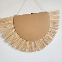 Boho Handwoven Wall Hanging with Tassels - Neutral Toned Bohemian Macrame Wall Decor for Living Room & Bedroom