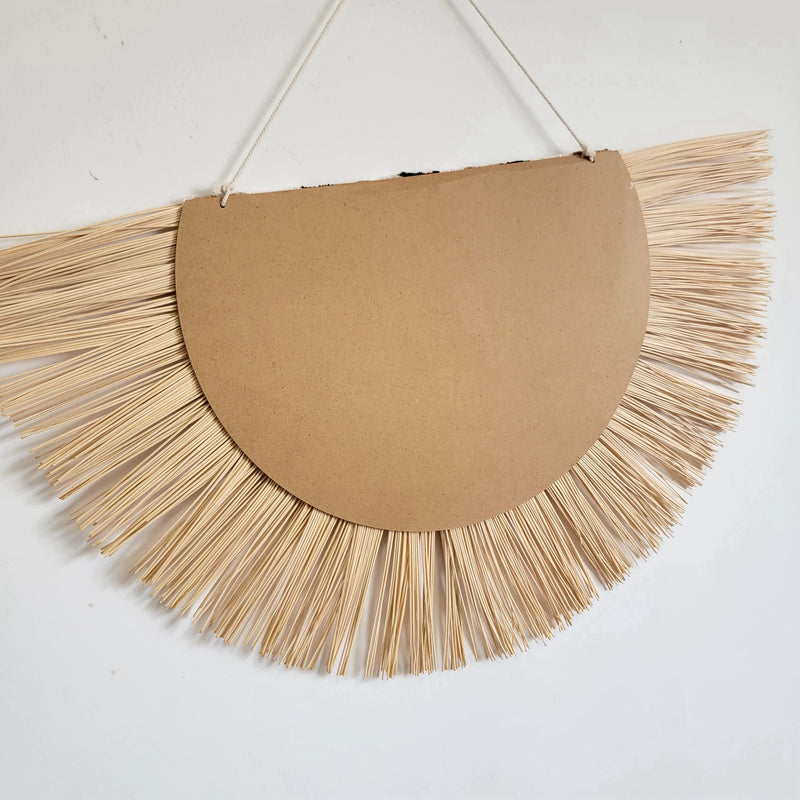 Boho Handwoven Wall Hanging with Tassels - Neutral Toned Bohemian Macrame Wall Decor for Living Room & Bedroom