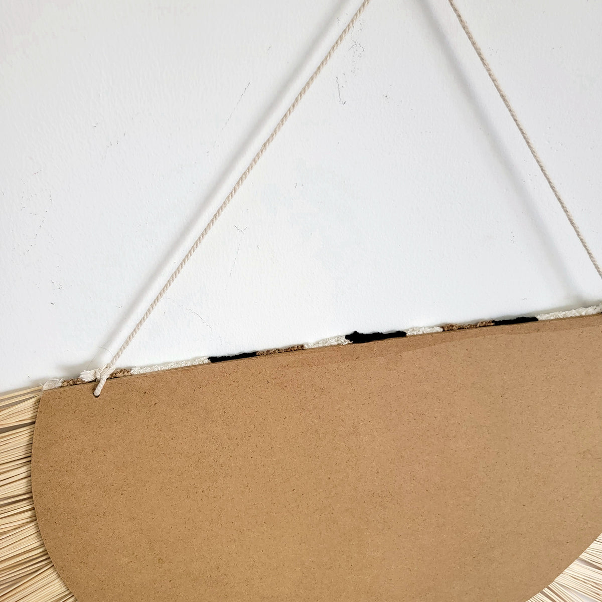 Boho Handwoven Wall Hanging with Tassels - Neutral Toned Bohemian Macrame Wall Decor for Living Room & Bedroom