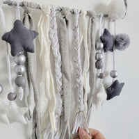 Handcrafted Cloud Wall Hanging Whimsical Boho Nursery Decor for Kids’ Rooms & Cozy Home Accents"