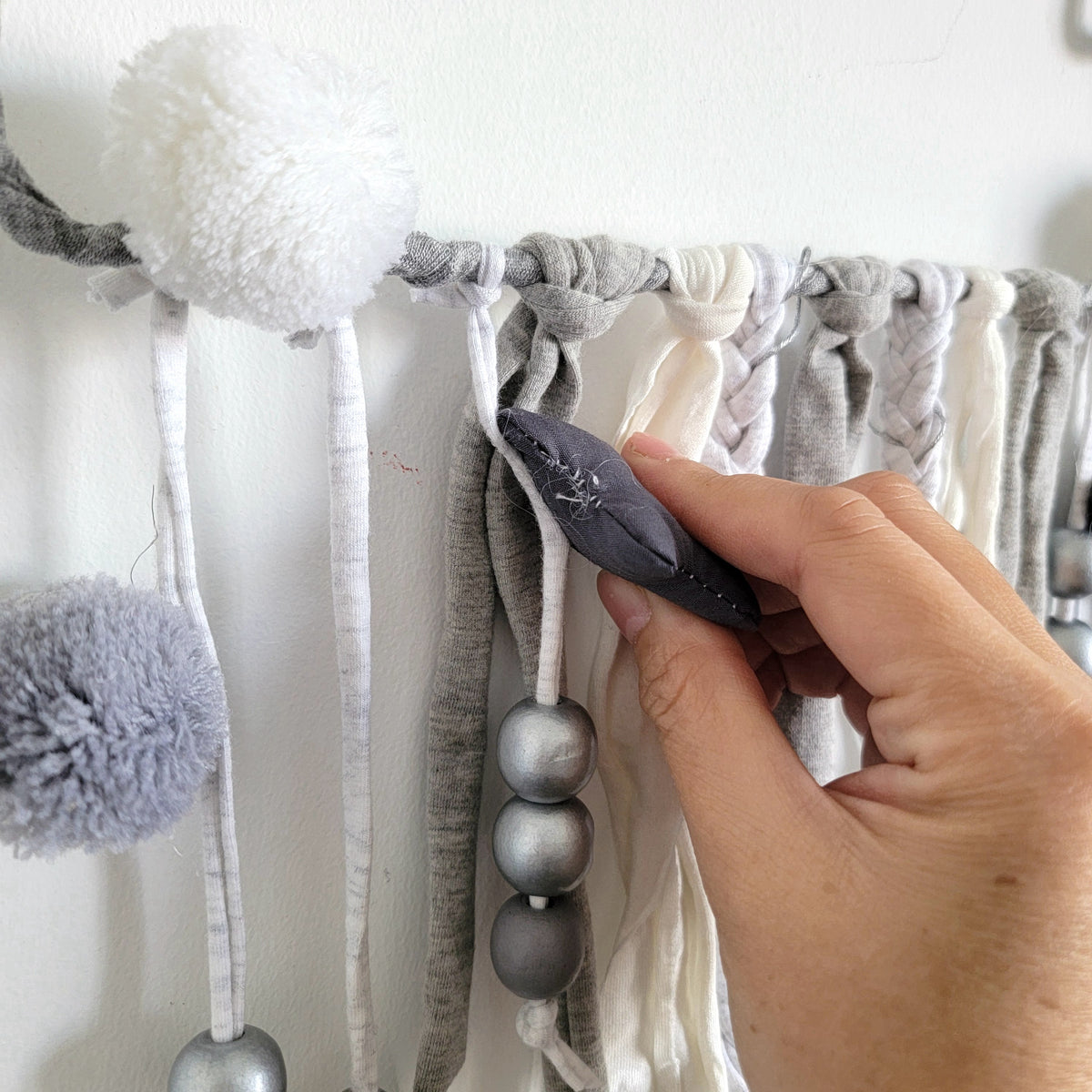 Handcrafted Cloud Wall Hanging Whimsical Boho Nursery Decor for Kids’ Rooms & Cozy Home Accents"