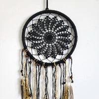 free shipping DREAMCATCHER-HOME DECORATION- Black colour WITH COPPER FEATHERS
