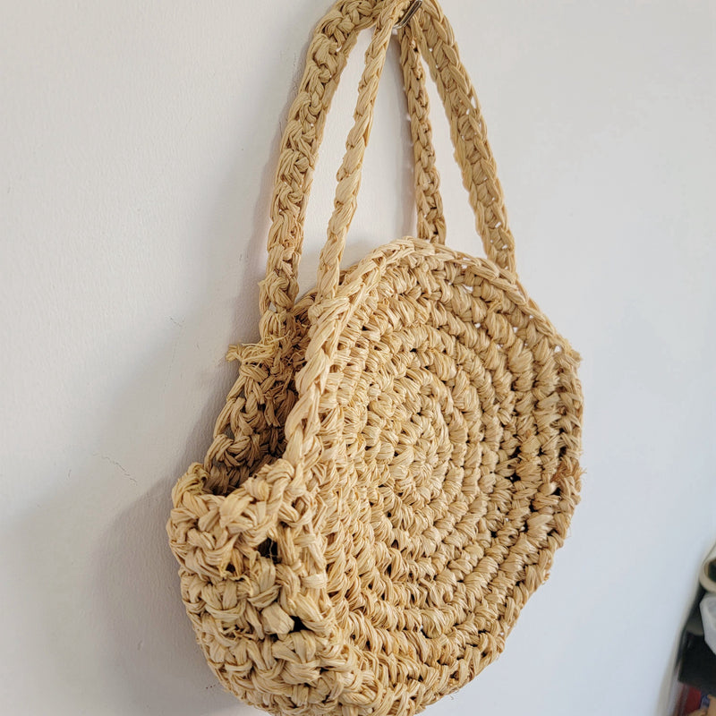 RAFFIA crochet bag-Mini Bag-handwork