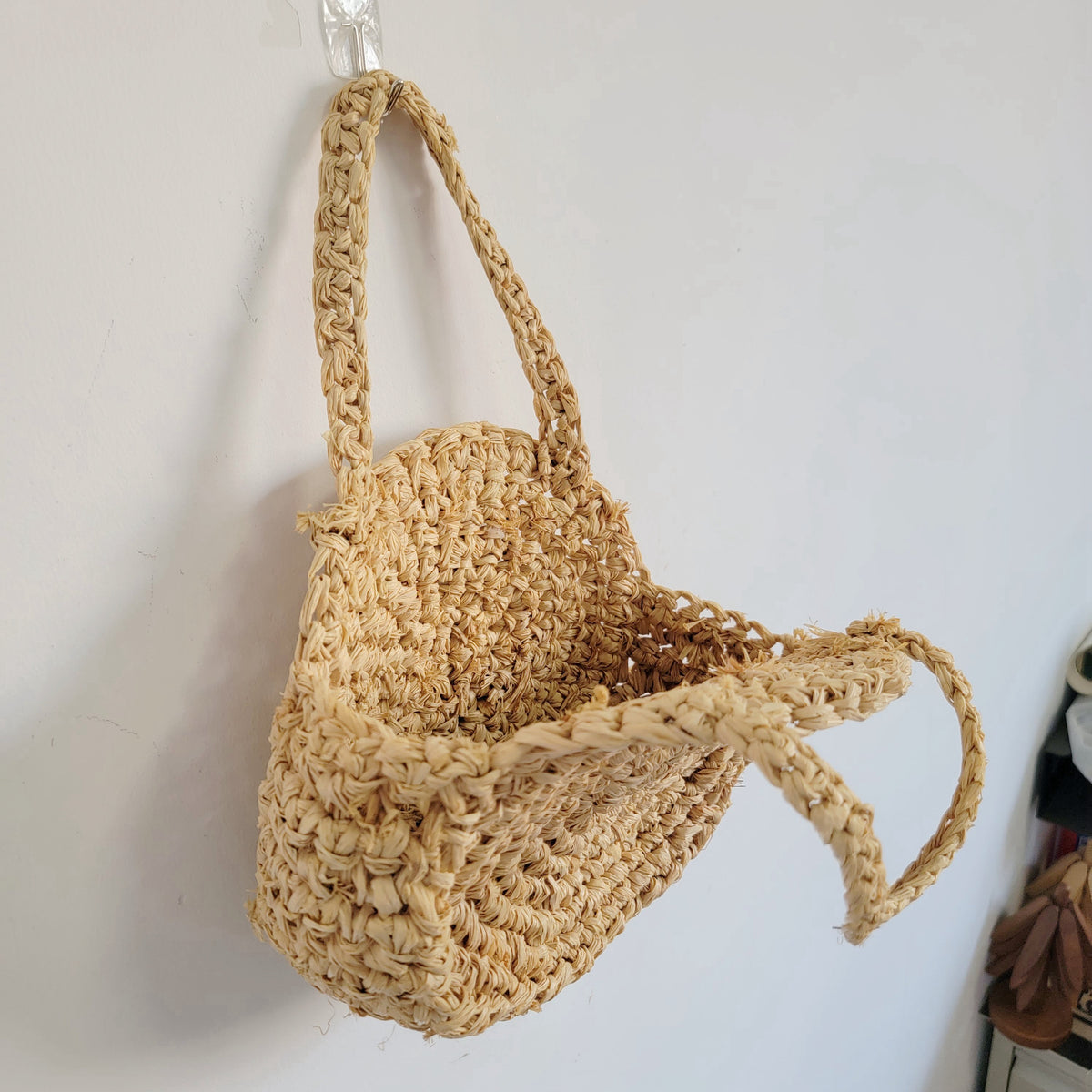 RAFFIA crochet bag-Mini Bag-handwork