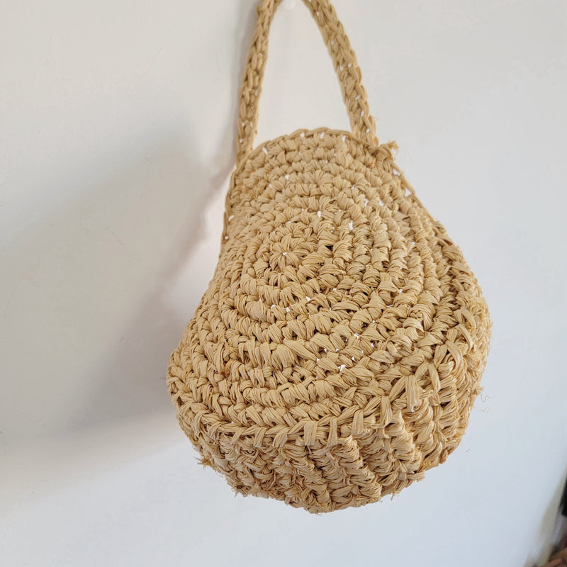 RAFFIA crochet bag-Mini Bag-handwork