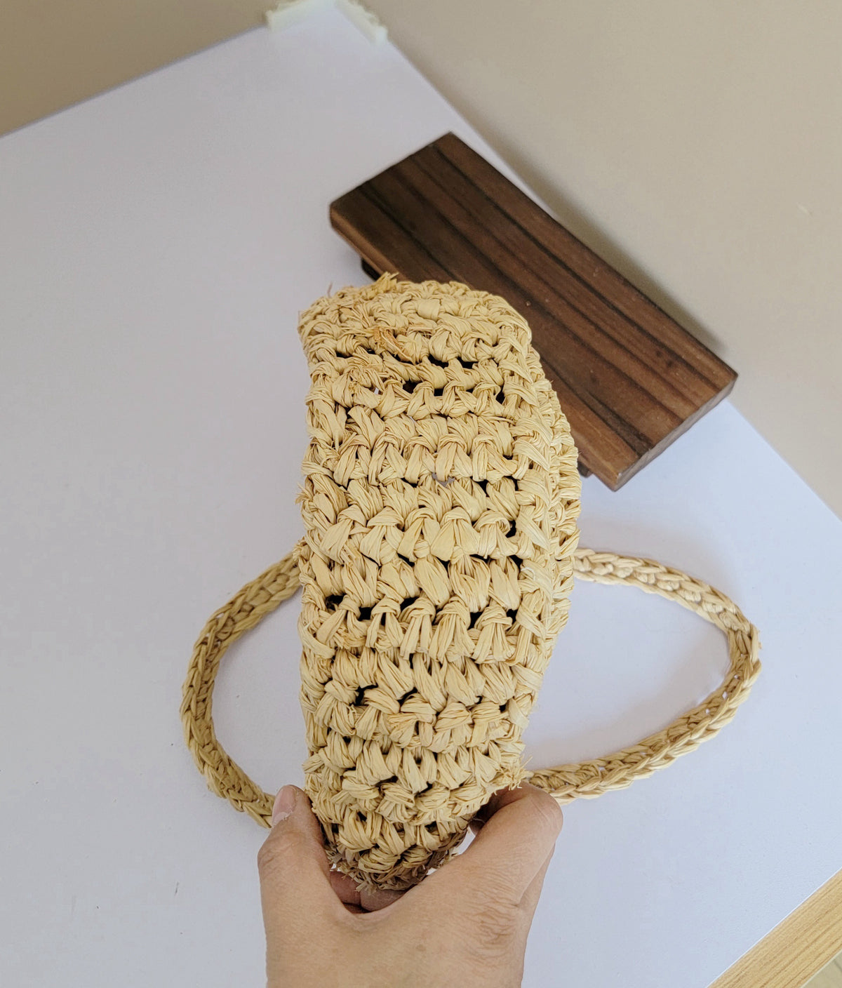 RAFFIA crochet bag-Mini Bag-handwork