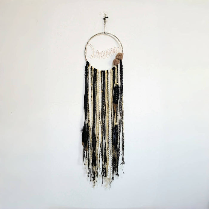 free shipping DREAMCATCHER-HOME DECORATION-with  pompom-with wire "DREAM" customize word