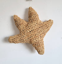 Natural Fiber Seastar Shape Boho Pillow Cushion Handmade Weaving Decorative Throw Pillow for Living Room Bedroom