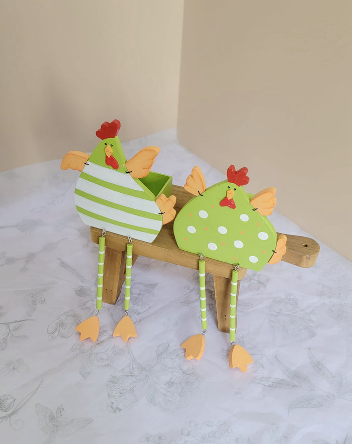 2DESIGNSx1=2PCS/SET,CANDY BOX-EASTER -WOODEN CHICKEN-EASTER DECORATION-Cookie& EGGS BOX