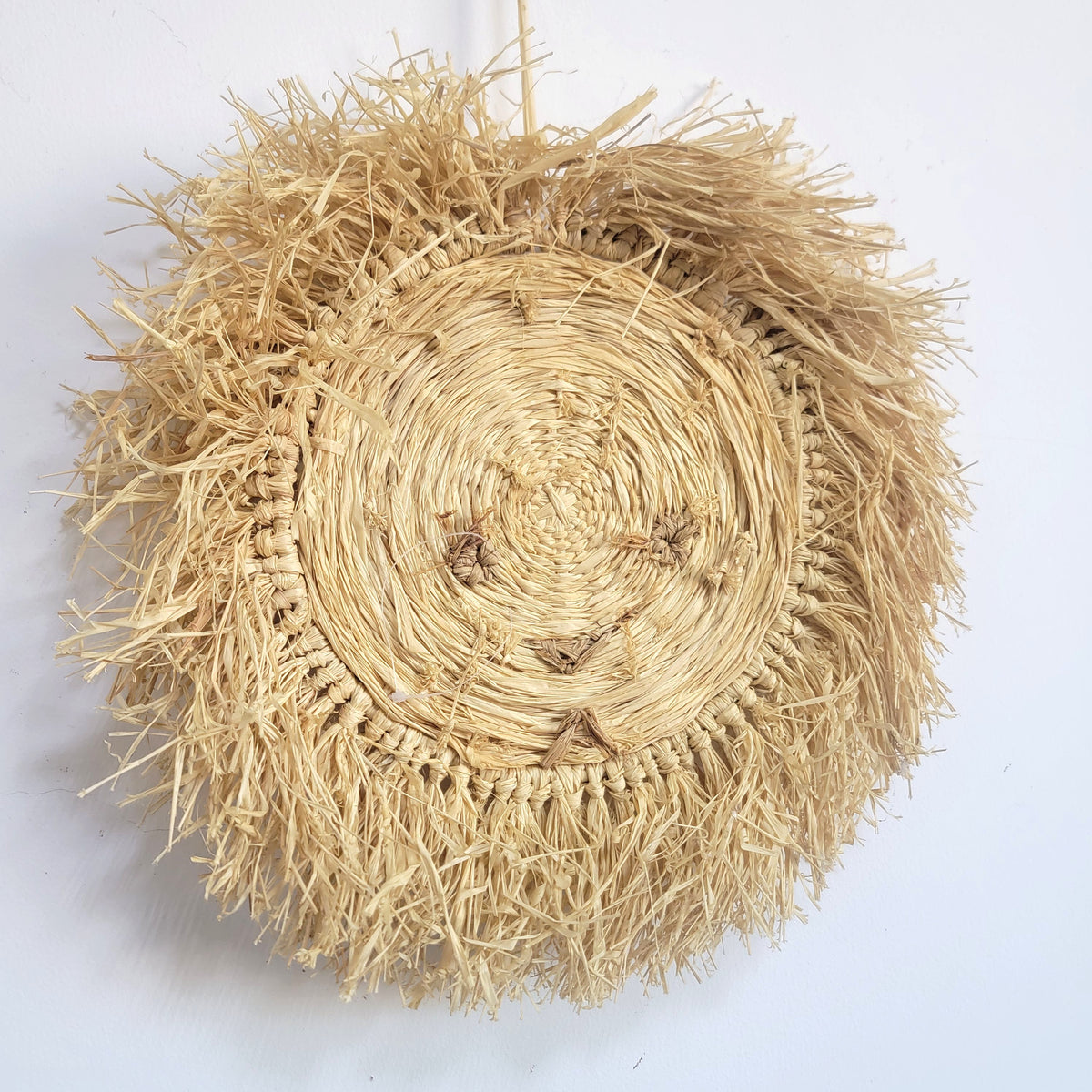 Handwoven Straw Lion Wall Decor - Unique Boho Home Accent for Nursery & Kids’ Room | Handcrafted Animal Wall Art