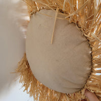 Natural Raffia Shell Wall Decor | Boho Round Wall Art with Cowrie Shells & Fringe for Coastal Homes