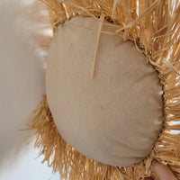 Natural Raffia Shell Wall Decor | Boho Round Wall Art with Cowrie Shells & Fringe for Coastal Homes