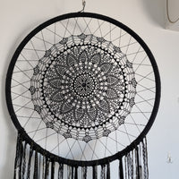 free shipping HUGE BIG DREAMCATCHER BLACK DREAMCATCHER WALL DECORATION HANDMADE