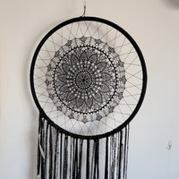 free shipping HUGE BIG DREAMCATCHER BLACK DREAMCATCHER WALL DECORATION HANDMADE