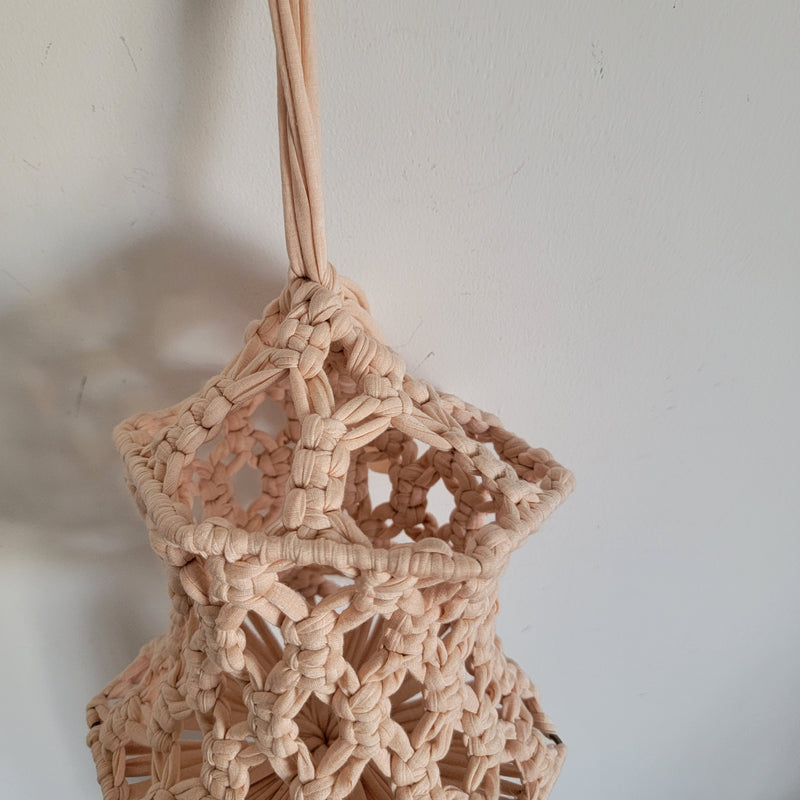 Free shipping Macrame lampshade Recycled T-Shirt Fabric Yar Recycled T-Shirt Fabric Yan handmade  by customized colour