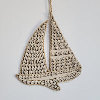 Seashell Tassel Wall Hanging - Handcrafted Double - Strand Coastal Boho Decor Handmade Double - Strand Seashell & Jute Wall Hanging | Coastal Boho Tassel Decor