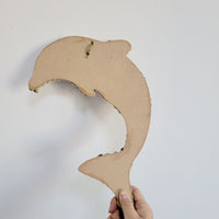 Boho Hanging Dolphin Sea Shell Decorations 38x23cm Shell Decor for Room Decoration