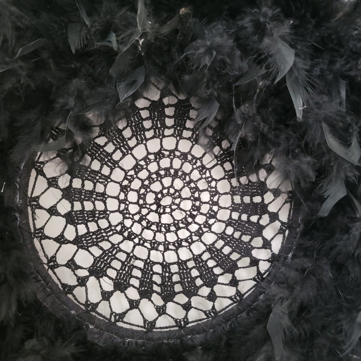 jjuju hat with crochet , halloween decoration wall decoration home decoration black colour d60cm