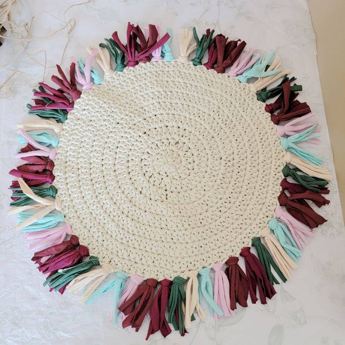 FREE SHIPPING HANDWORK CROCHET placemat COTTON YARNS crochet