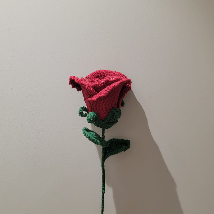 FREE SHIPPING CROCHET ROSE FLORAL MOTHER'S DAY Valentine's Day GIFTS I LOVE YOU