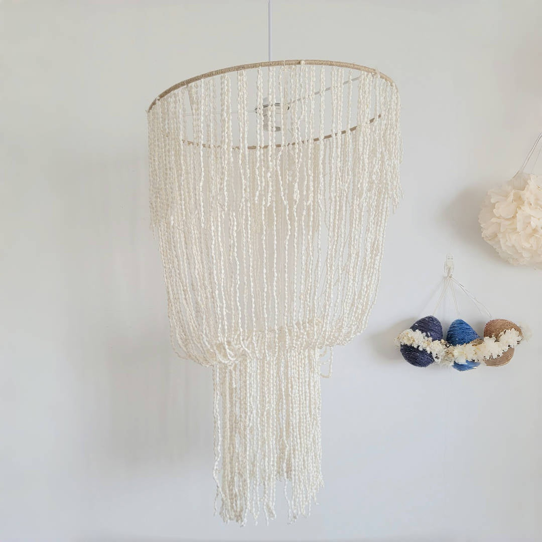 SEA SHELLS BOHO HANGING HUGE SHELLS DECORATION D45CM, H105CM
