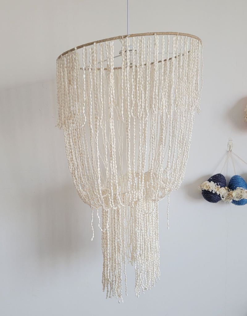 SEA SHELLS BOHO HANGING HUGE SHELLS DECORATION D45CM, H105CM