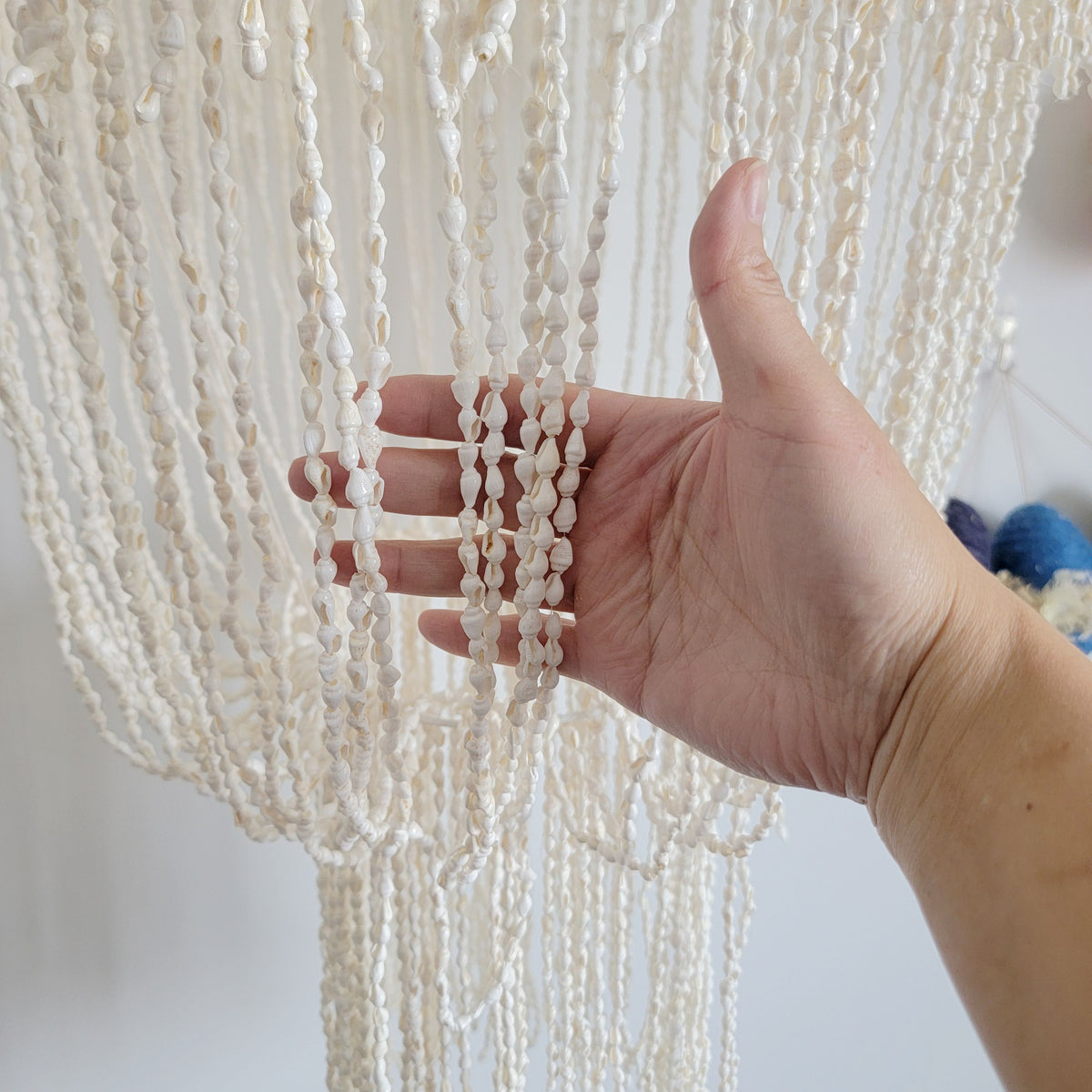 Handcrafted Shell Beaded Chandelier – Coastal Bohemian Lighting