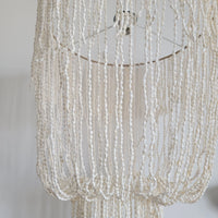 Handcrafted Shell Beaded Chandelier – Coastal Bohemian Lighting