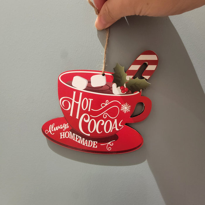 Christmas Ornament 4pcs/pack, CHRISTMAS ORNAMENT, WOODEN ORNAMENT GIFT ITEMS