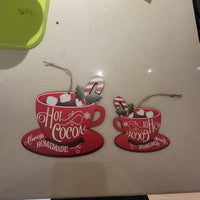 Christmas Ornament 4pcs/pack, CHRISTMAS ORNAMENT, WOODEN ORNAMENT GIFT ITEMS