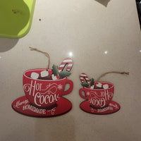 Christmas Ornament 4pcs/pack, CHRISTMAS ORNAMENT, WOODEN ORNAMENT GIFT ITEMS