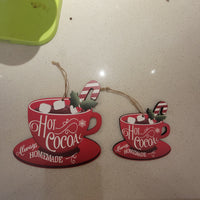 Christmas Ornament 4pcs/pack, CHRISTMAS ORNAMENT, WOODEN ORNAMENT GIFT ITEMS